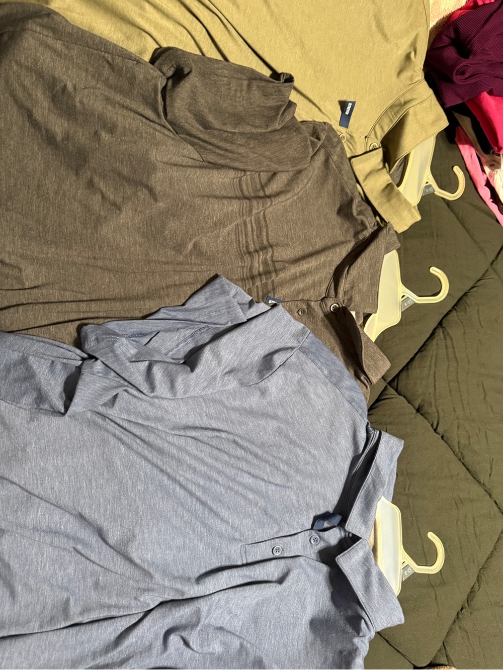 George Men's Polo Trio -  Blue, Olive Green, and grayish